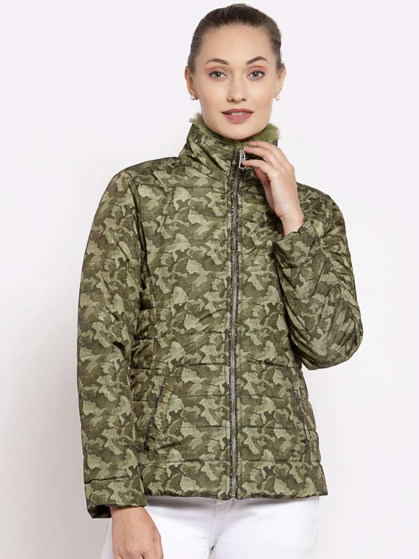Buy Juelle Women Camouflage Puffer Jacket Jackets for Women 21523804 Myntra