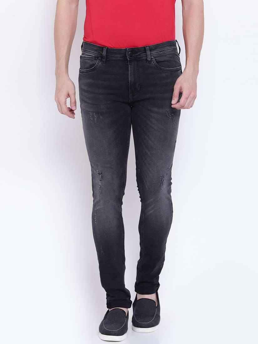 Liam Skinny Fit Jeans Jack And Jones Slim Stretch Jeans Buy Jack Jones Men  Charcoal Grey Liam Skinny Fit Mid-Rise Low