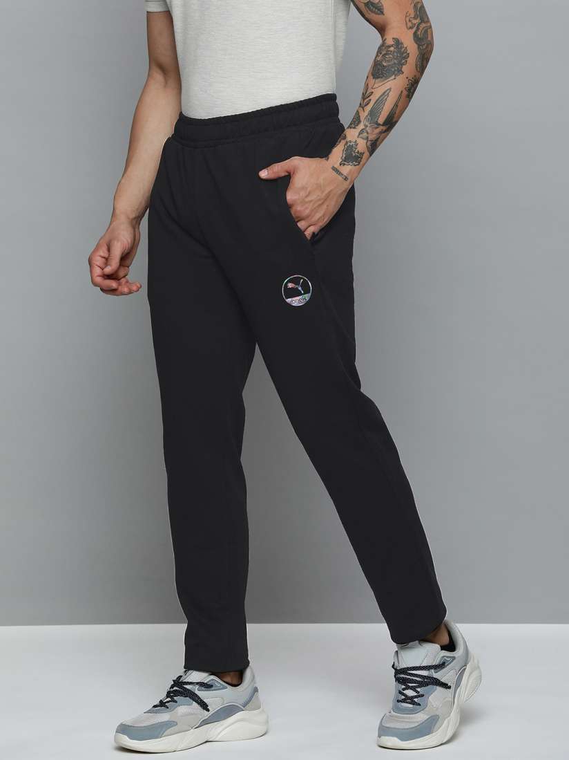 Puma slim fit track pants deals