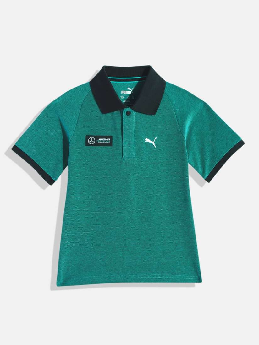 Buy PUMA Motorsport Kids Mercedes AMG Petronas Regular Fit Pure Cotton Polo Collar T shirt Tshirts for Unisex Kids 21535222 Myntra