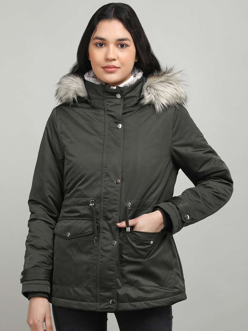 Buy LURE URBAN Women Hooded Parka Jacket Jackets for Women 21539726 Myntra