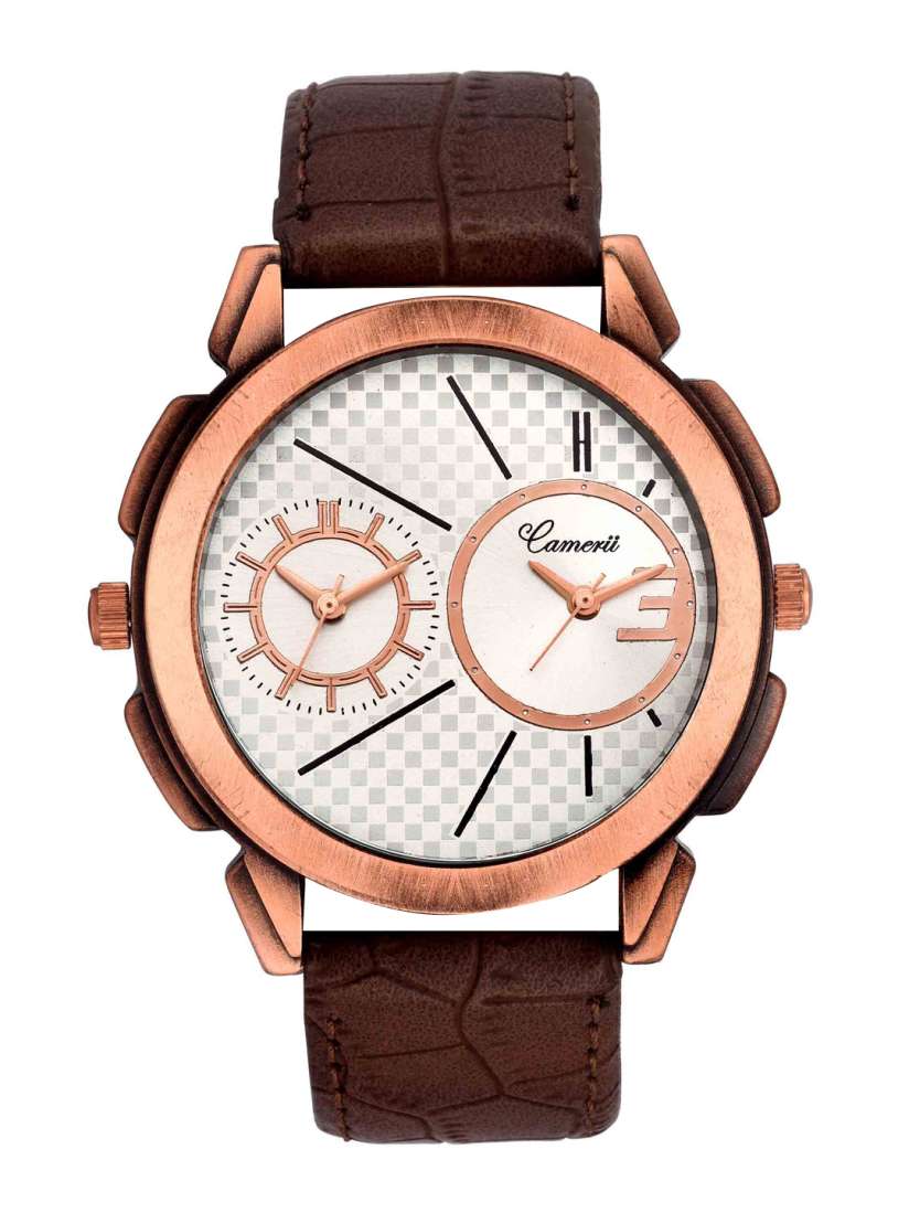 Buy Camerii Men Silver Toned Dual Time Zone Analogue Watch WM220 Watches for Men 2155061 Myntra