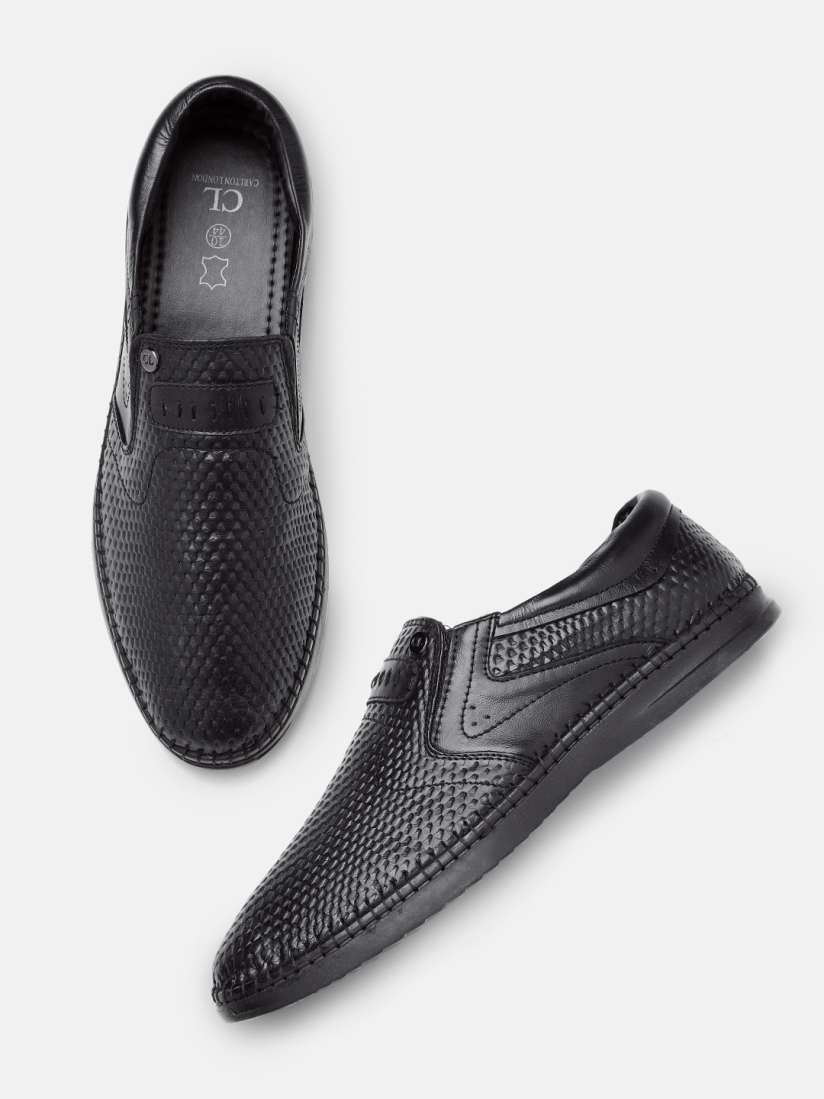 Buy Carlton London Men Textured Leather Slip On Sneakers Casual Shoes for Men 21554626 Myntra