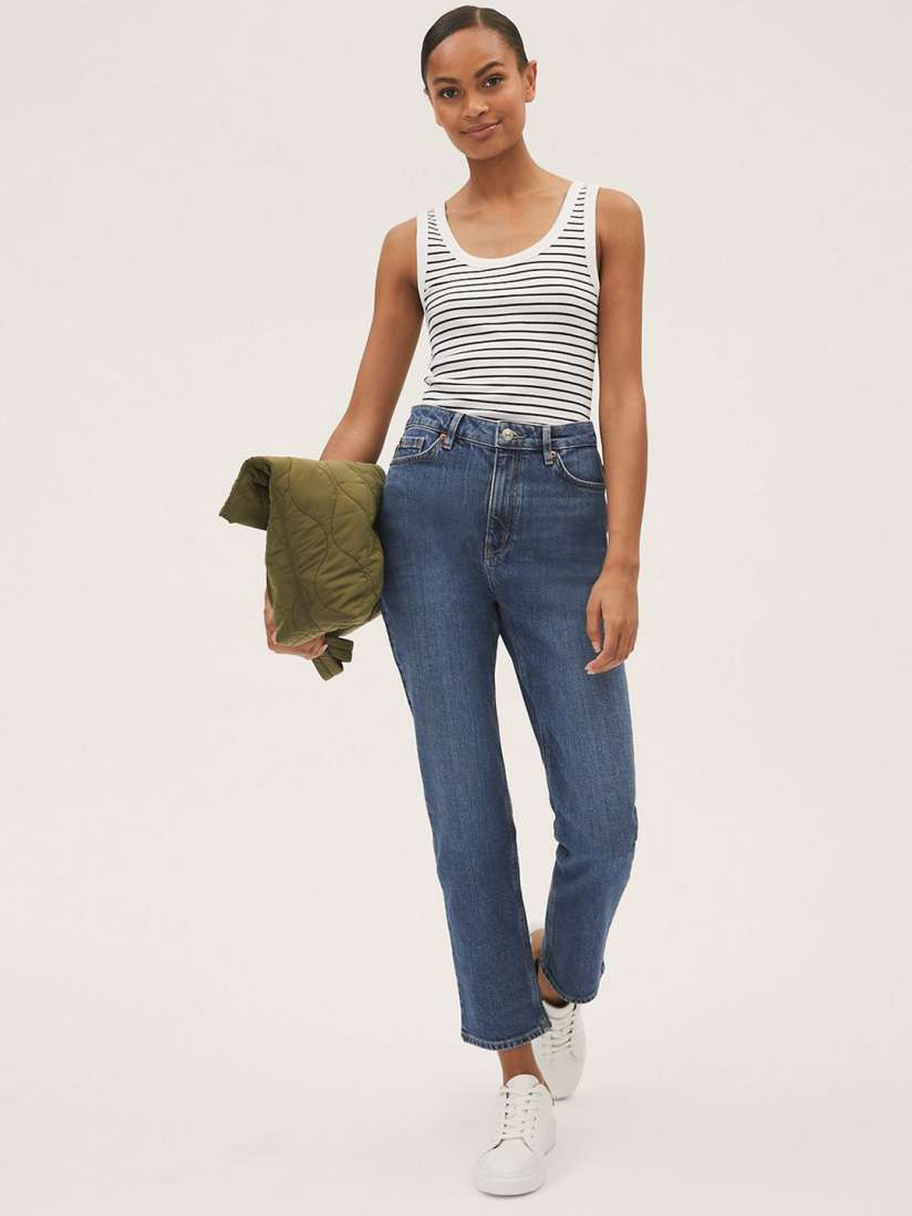 Buy Marks Spencer Women Blue Straight Fit High Rise Jeans Jeans for Women 21558928 Myntra