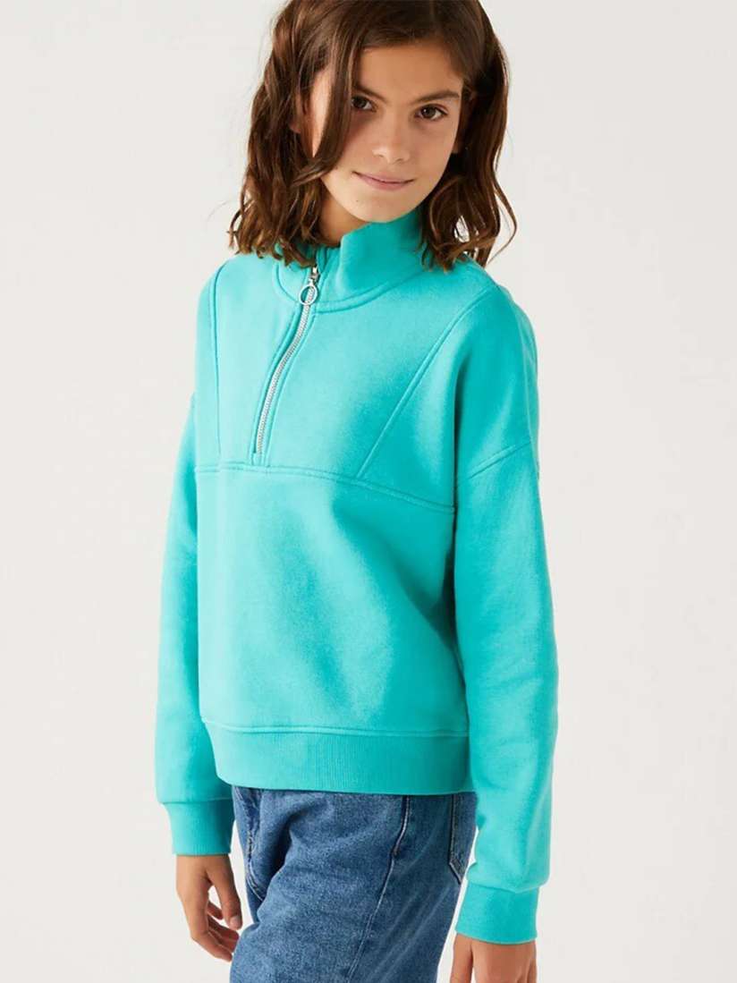 Half zip sweatshirt girls deals