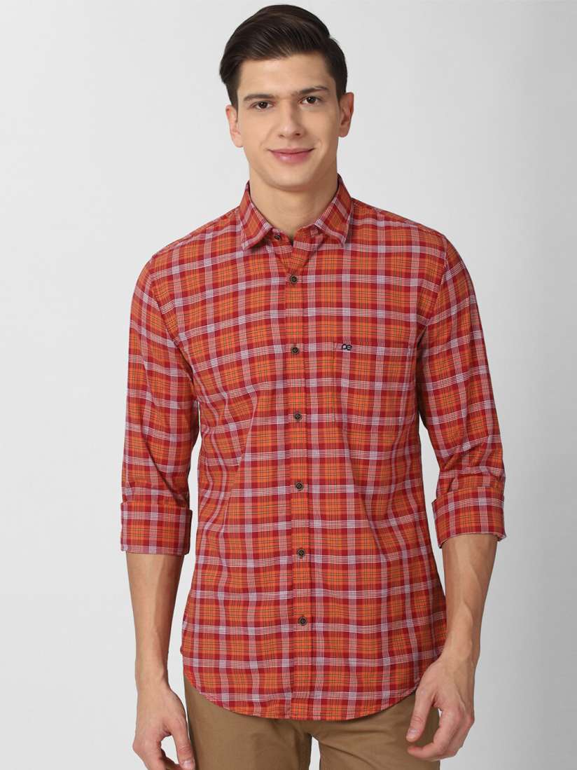 Buy Peter England Casuals Men Slim Fit Checked Casual Pure Cotton Shirt Shirts for Men 21564208 Myntra