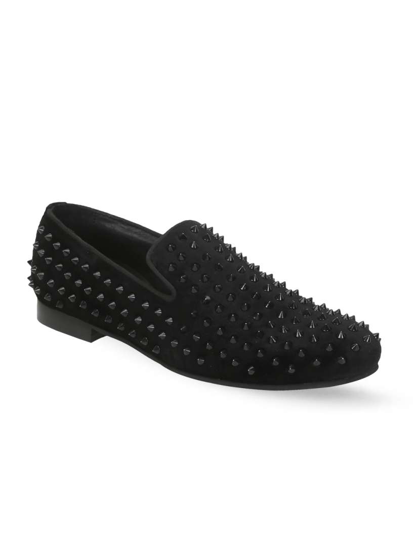 Buy BARESKIN Men Black Studded Loafers Casual Shoes for Men 2156442 Myntra