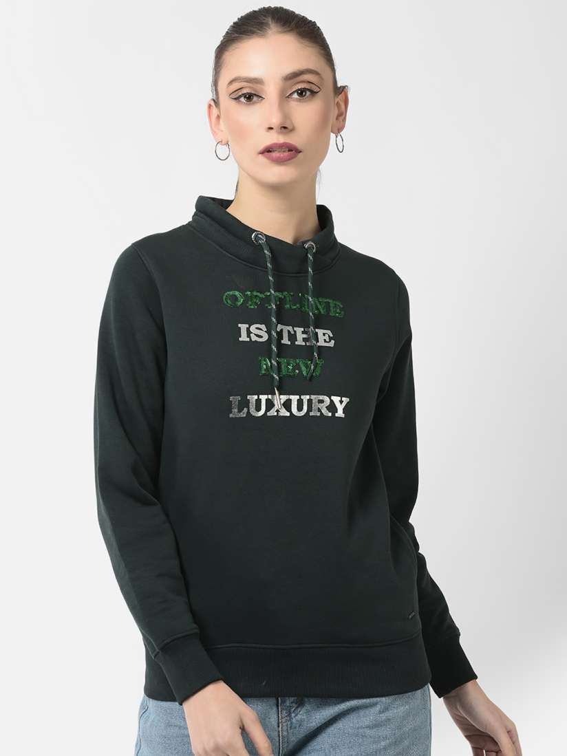Buy Crimsoune Club Women Printed Hooded Sweatshirt Sweatshirts for Women 21566642 Myntra
