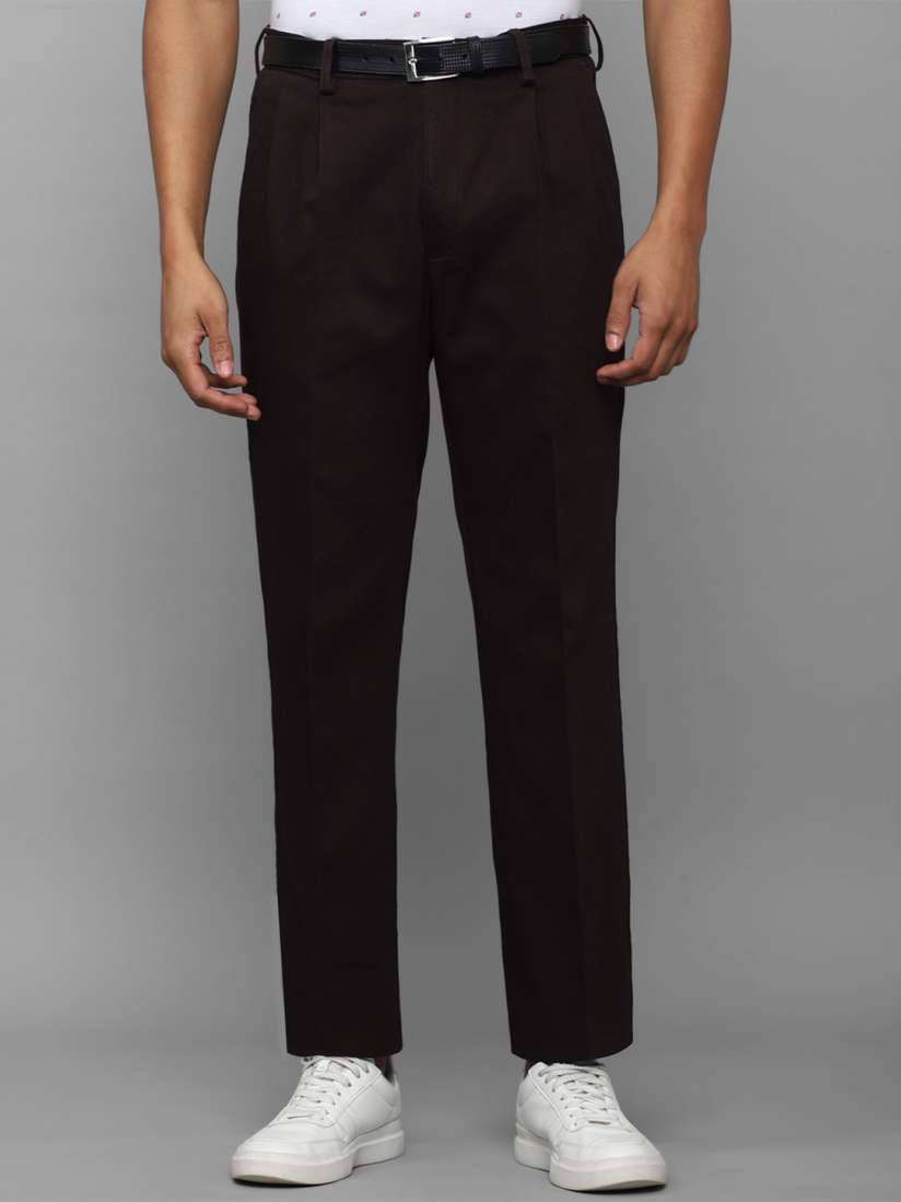 Buy Allen Solly Men Textured Pleated Trousers Trousers for Men 21566944 Myntra