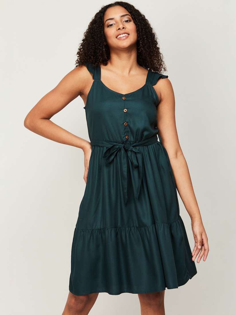 Buy Fame Forever by Lifestyle Sleeveless Fit Flare Dress Dresses for Women 21568964 Myntra
