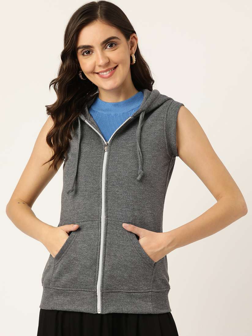 Sleeveless sweatshirts for ladies on sale