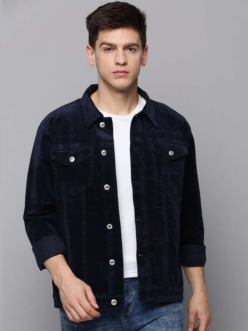 Black denim jacket mens myntra new arrivals