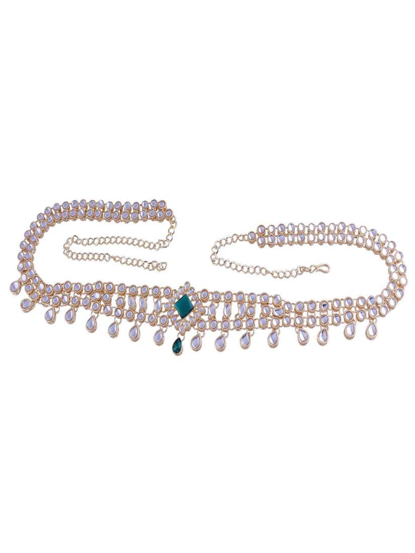 Buy I Jewels Gold Plated Kundan Studded Kamarband Saree Accessories for Women 21580112 Myntra