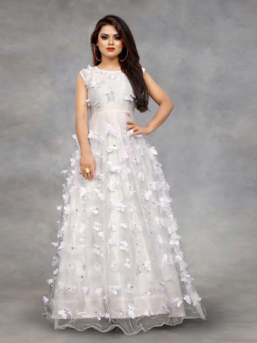 White gown myntra online