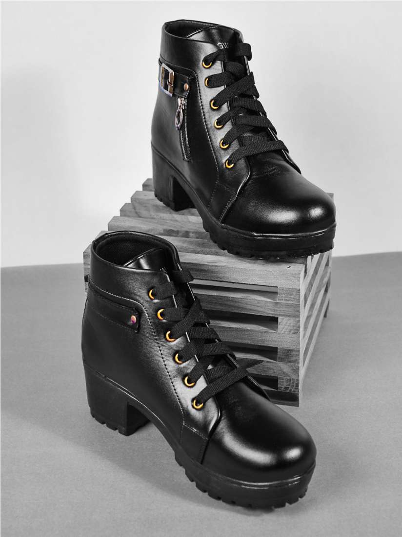 Buy Longwalk Women Leather Biker Boots Boots for Women 21589702 Myntra