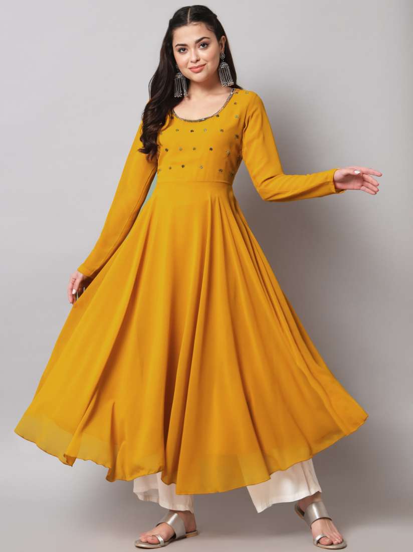 Buy Poshak Hub Women Embellished Georgette Anarkali Kurta Kurtas for Women 21591306 Myntra