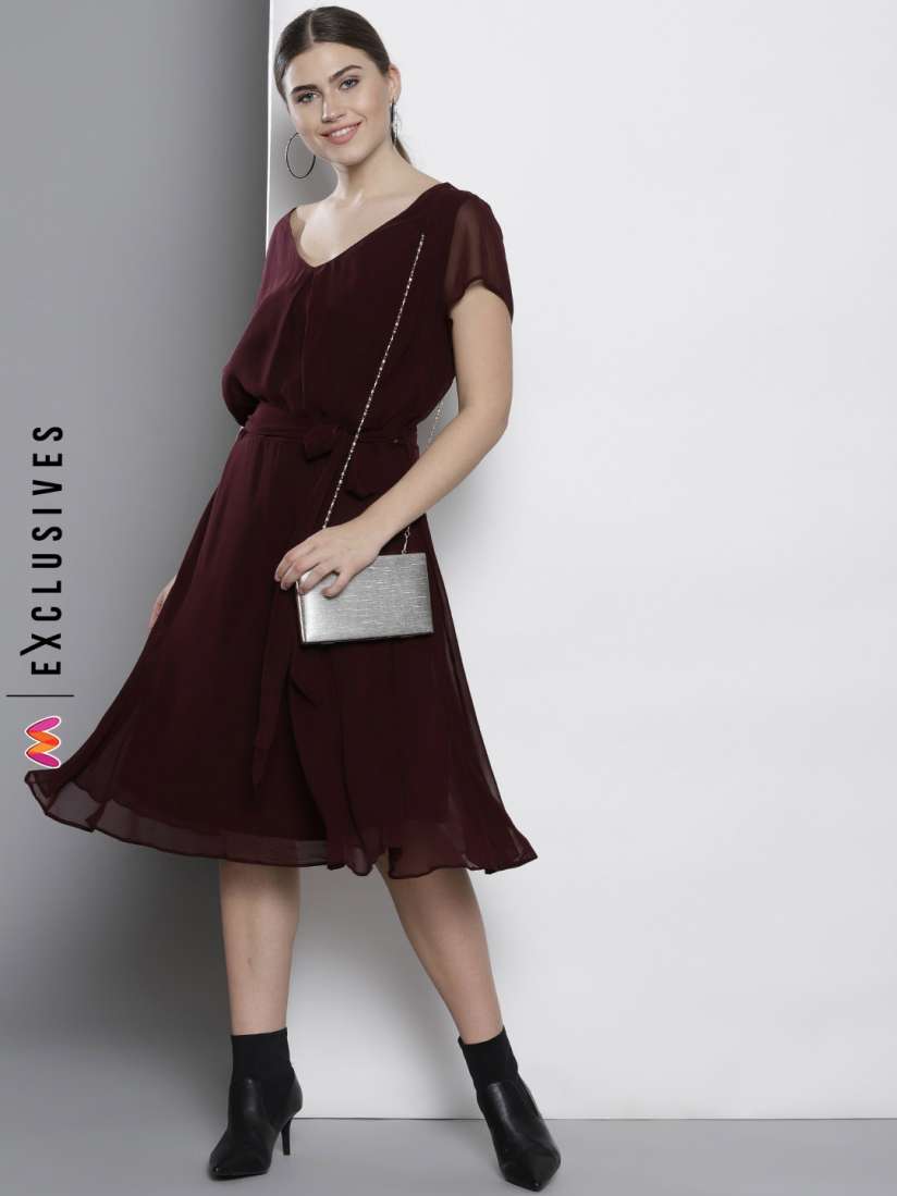Dorothy perkins burgundy dress hot sale