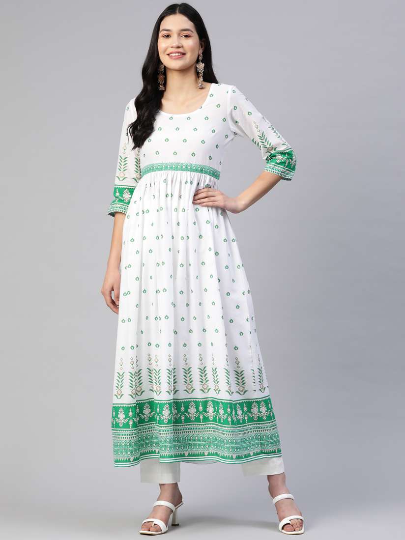Buy Poshak Hub Women Floral Printed Cotton Anarkali Kurta Kurtas for Women 21591342 Myntra