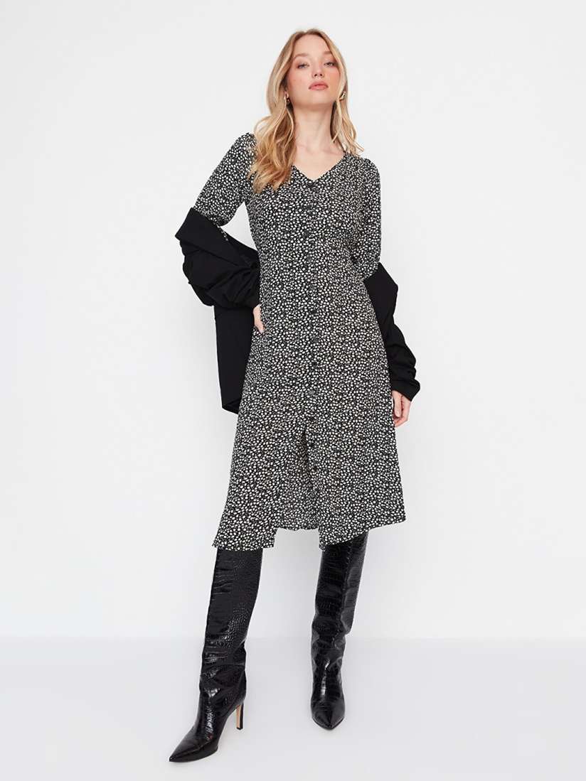 Buy Trendyol Floral Knee Length Shirt Dress Dresses for Women 21597498 Myntra