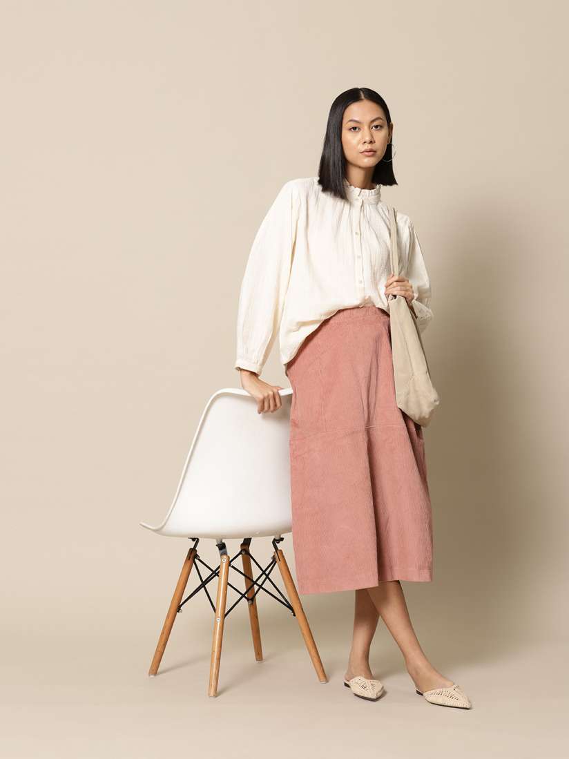 Buy BOWER Self Striped A Line Skirt Skirts for Women 21599086 Myntra