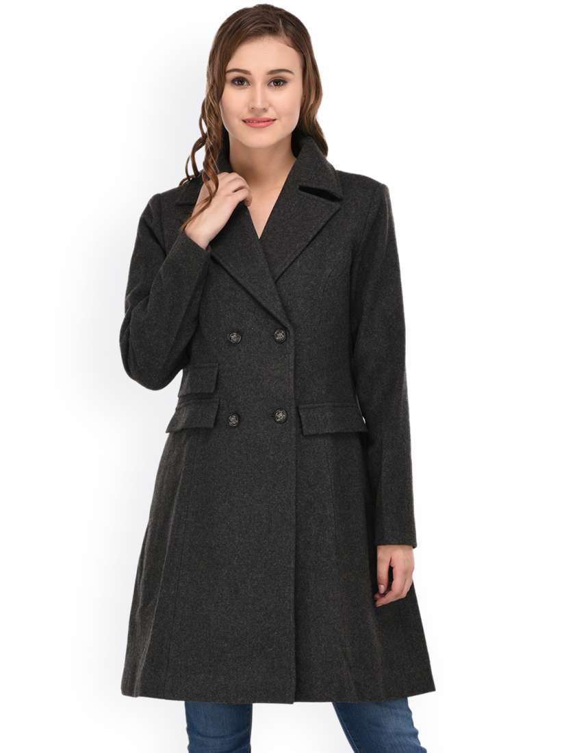 Dark grey pea coat outlet