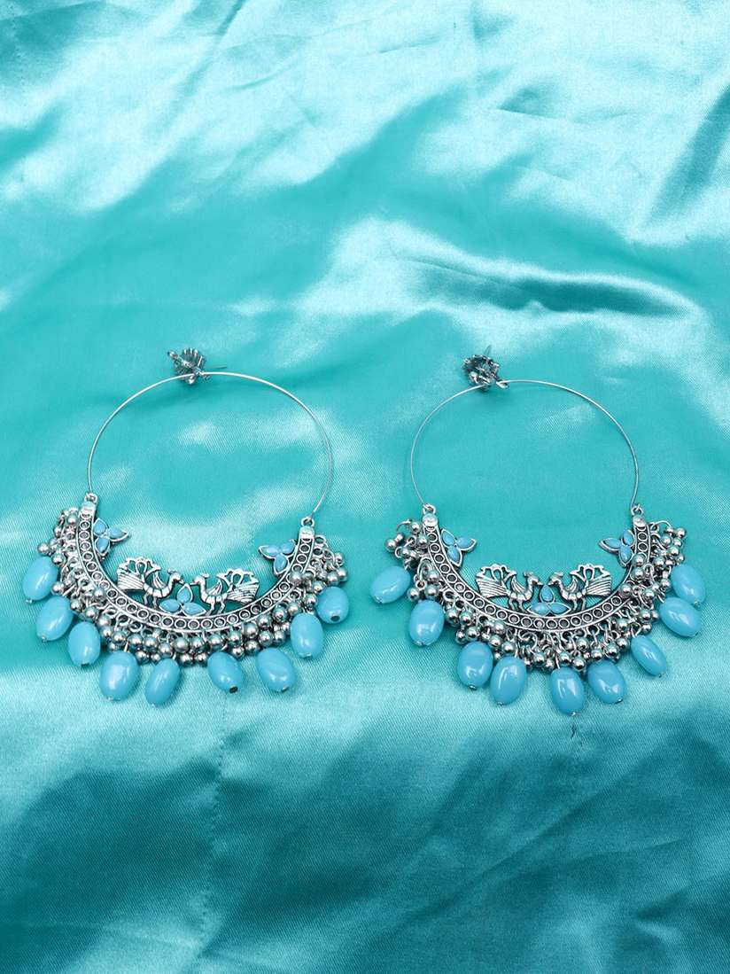 Myntra Peacock Hoop Earrings Peacock Earrings Jhumka Shop