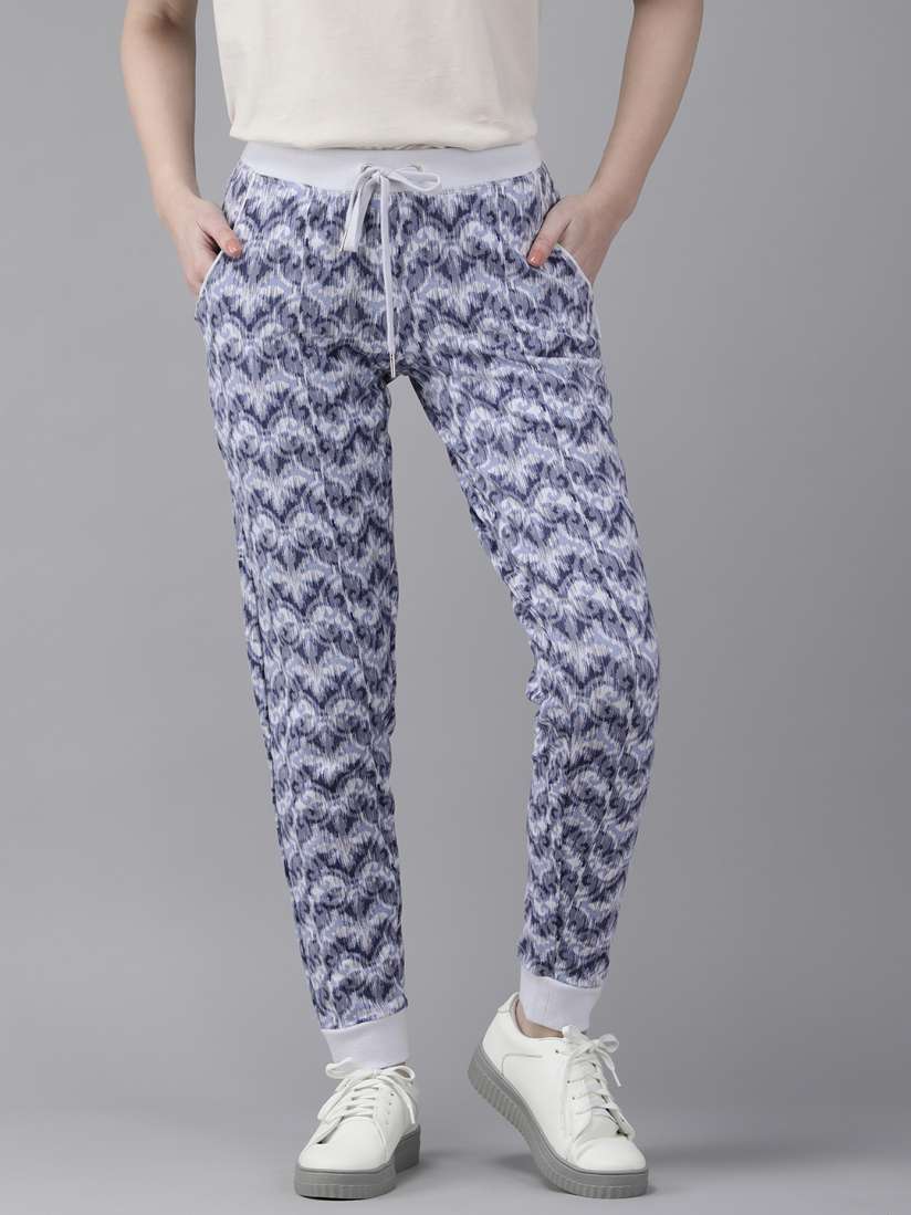 Buy Van Heusen Women Athleisure AST10 Allover Print 4 Way Stretch Functional Pocket Joggers Track Pants for Women 21604012 Myntra