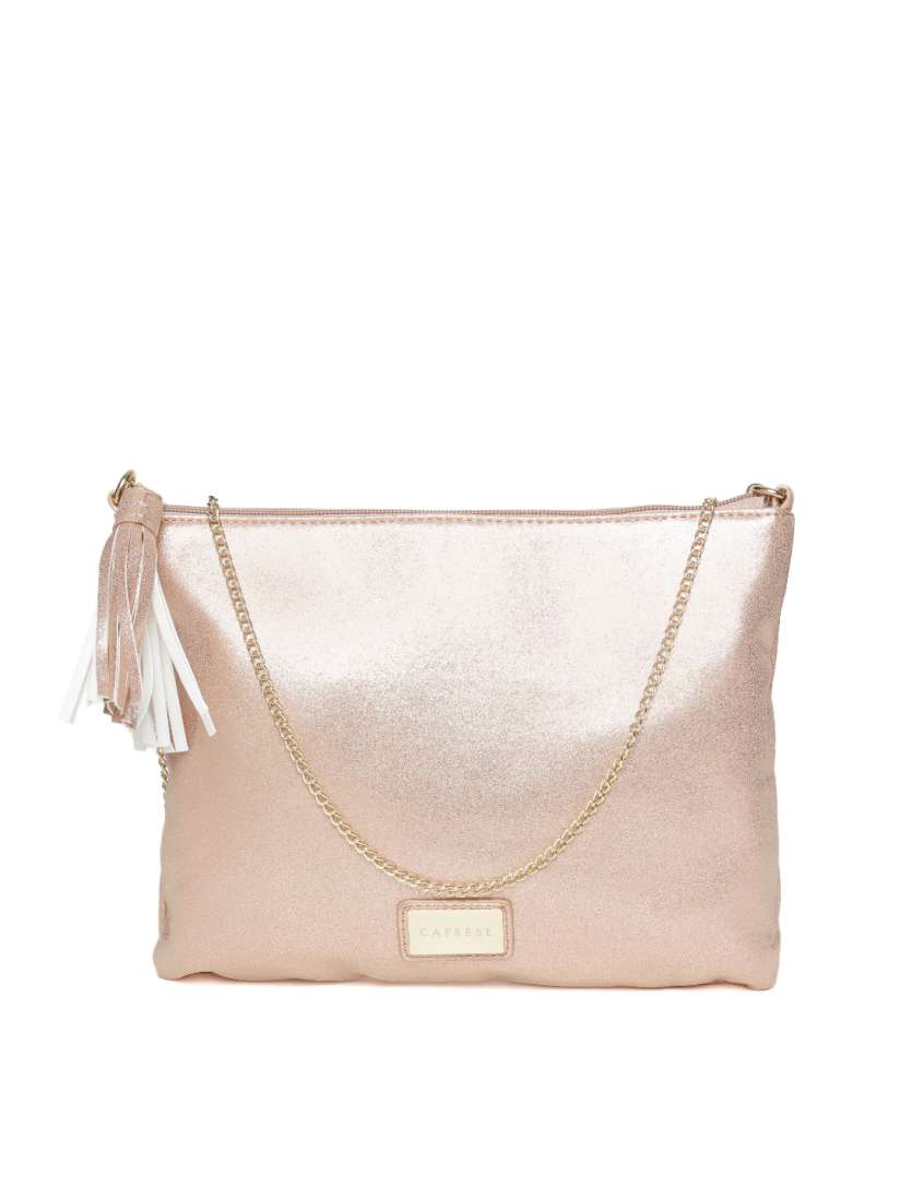 Buy Caprese Gold Toned Shimmer Sling Bag with Chain Strap Handbags for Women 2160416 Myntra