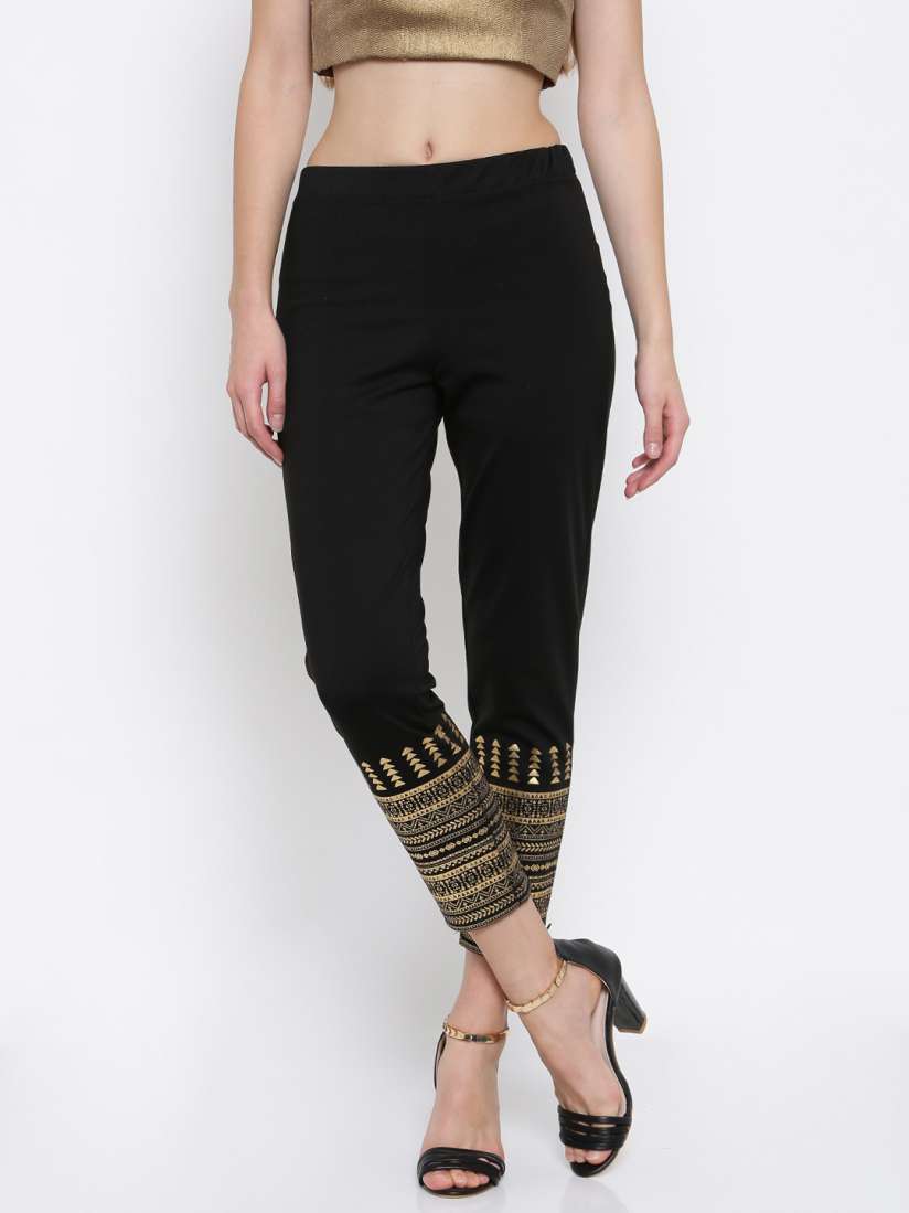 Buy Global Desi Women Black Regular Fit Trousers Trousers for Women 2160773 Myntra