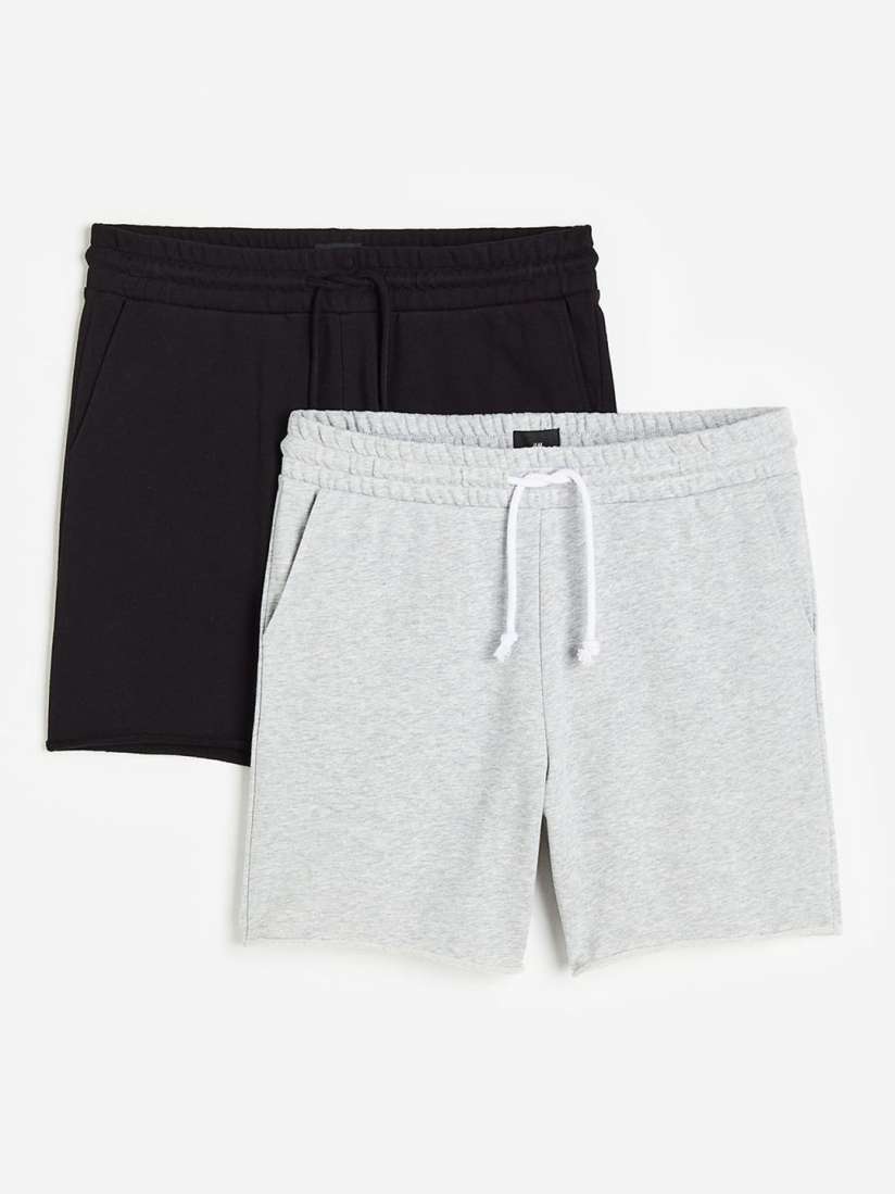 Buy H M Men 2 Pack Regular Fit Sweat Shorts Shorts for Men 21609184 Myntra