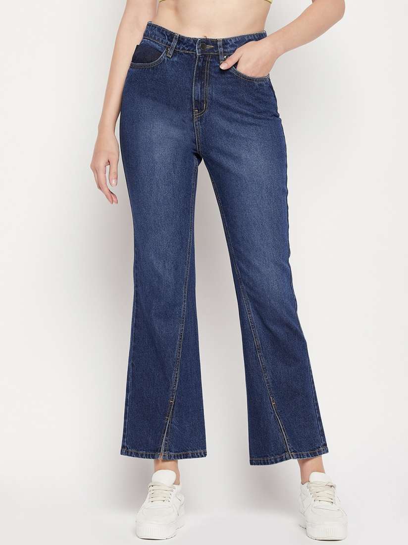 Buy Madame Women Light Fade Wide Leg Jeans Jeans for Women 21615054 Myntra