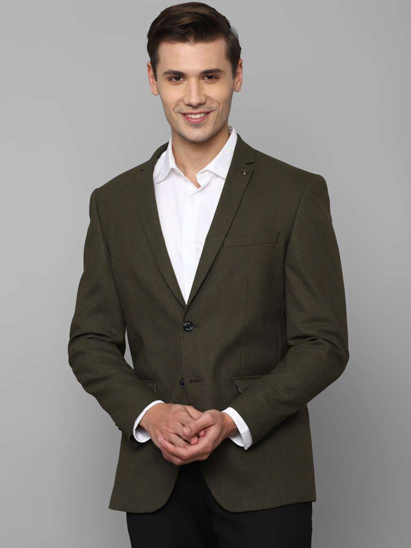 Buy Allen Solly Men Self Design Single Breasted Slim Fit Formal Blazer Blazers for Men 21615624 Myntra