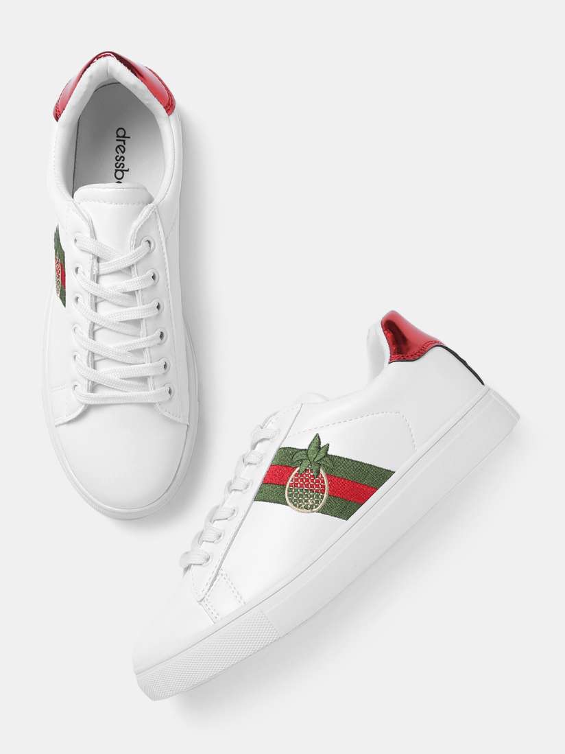 Dressberry women white sneakers top