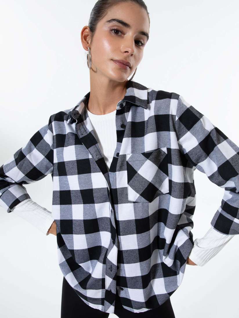 Buy DeFacto Women Buffalo Checks Checked Long Sleeves Casual Shirt Shirts for Women 21618912 Myntra