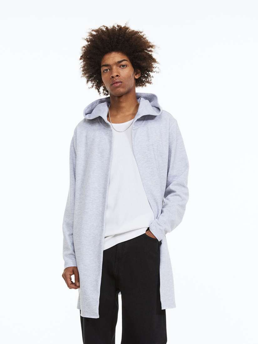 White hooded cardigan on sale