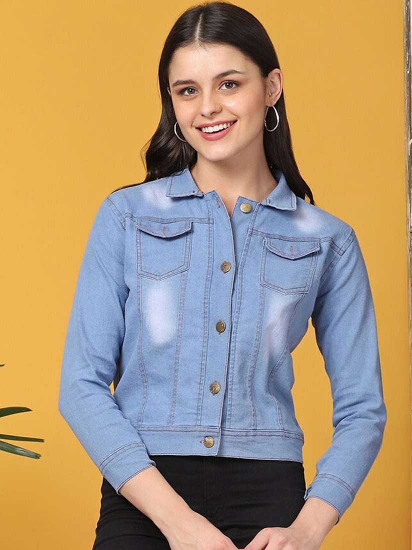 Buy BUY NEW TREND Women Lightweight Crop Cotton Denim Jacket Jackets for Women 21627954 Myntra