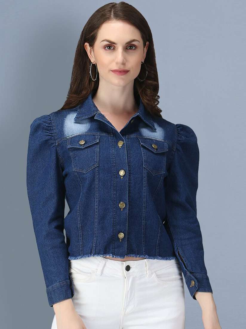 Myntra women denim jacket 2025