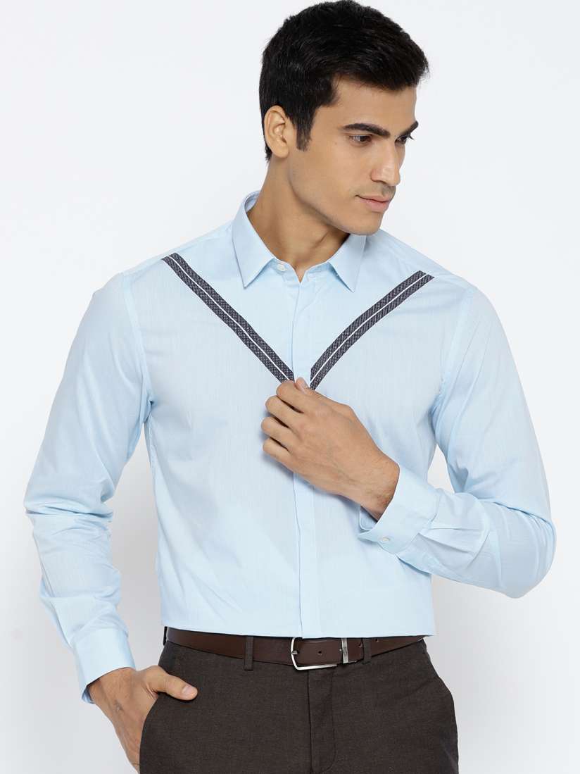 Buy Blackberrys Men Blue Slim Fit Solid Party Shirt Shirts for Men 2163065 Myntra