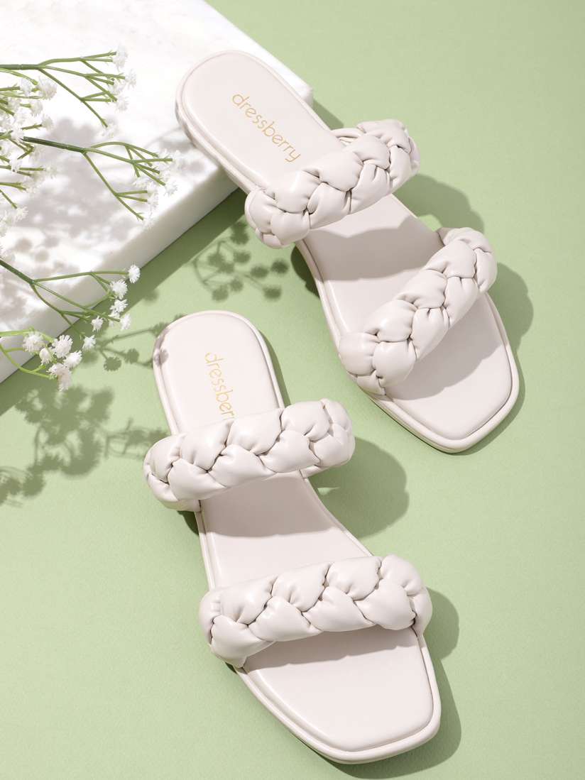 Dressberry open toe flats discount