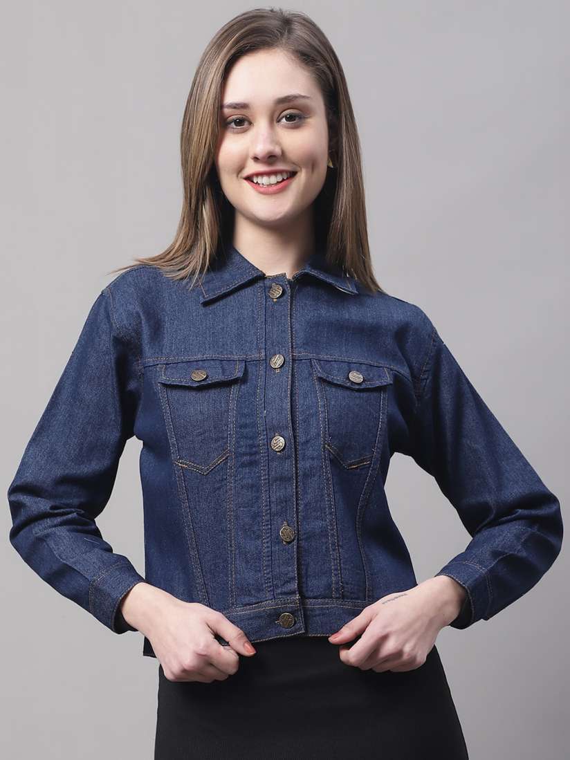 Denim jacket for women on myntra discount