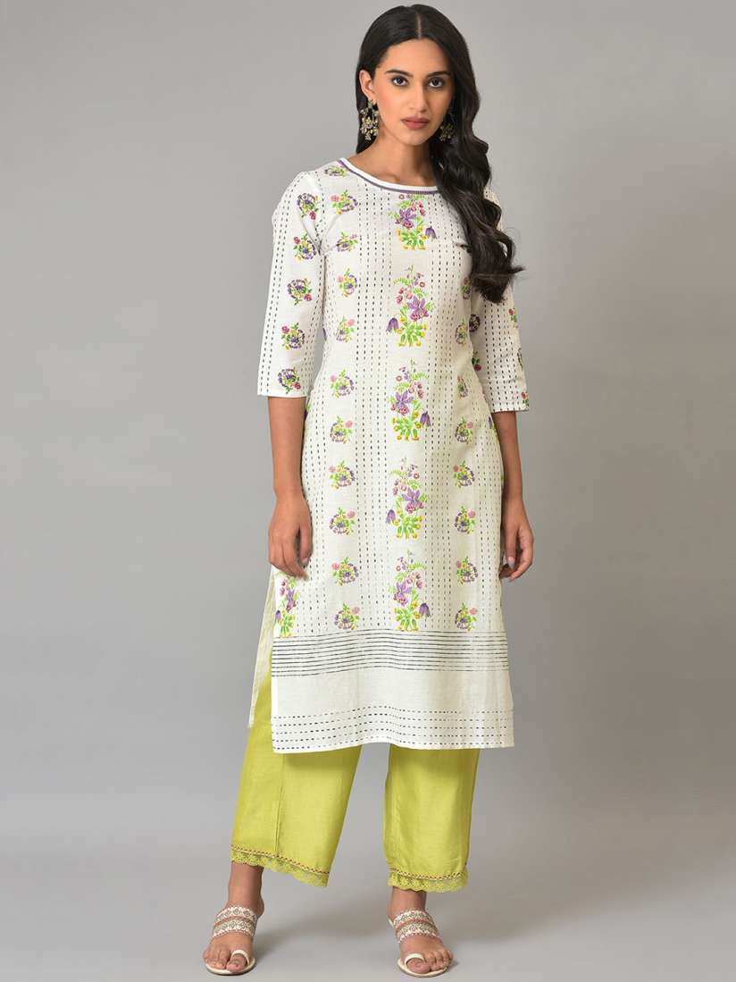 Buy W Women Ethnic Motifs Printed Straight Kurta Kurtas for Women 21646422 Myntra