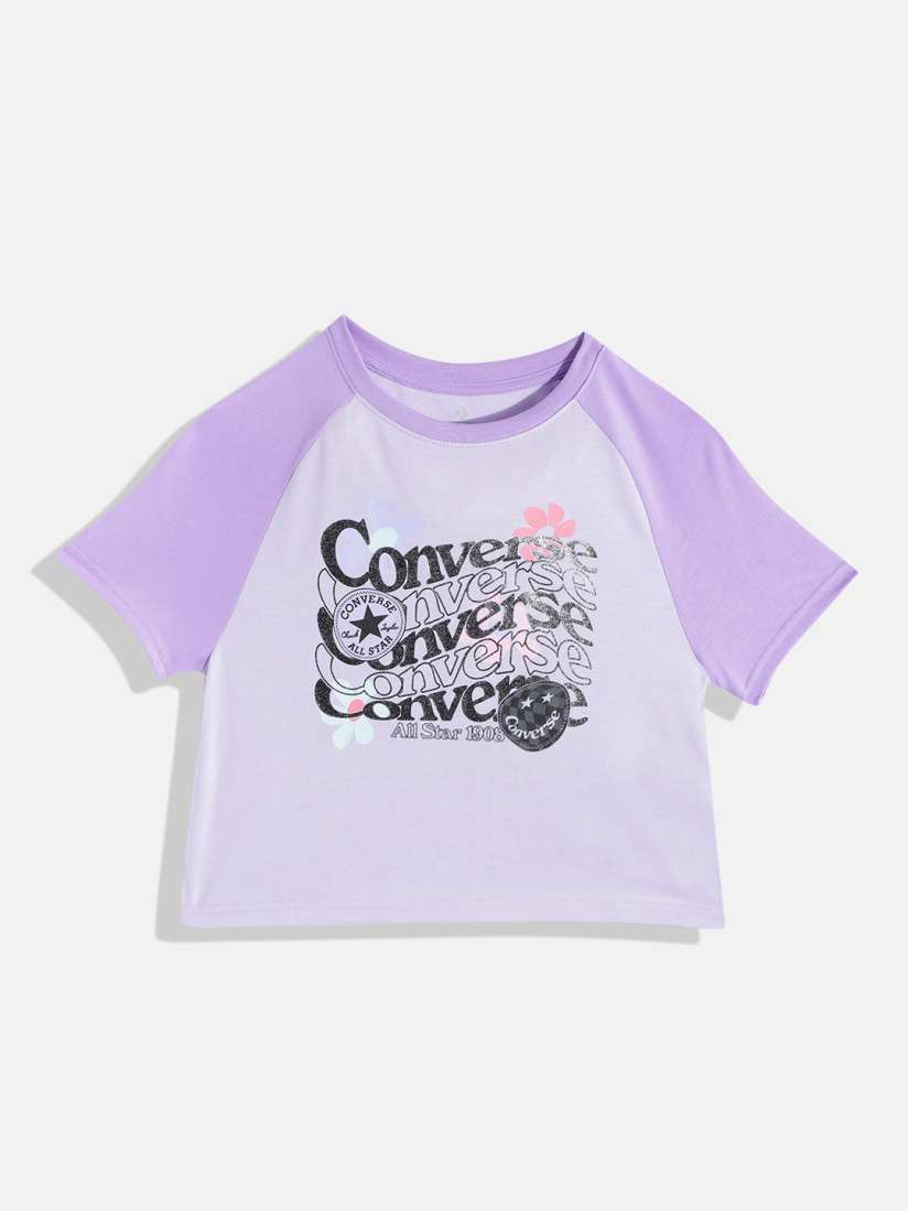 Buy Converse Brand Logo Printed Boxy T shirt Tshirts for Girls 21648430 Myntra