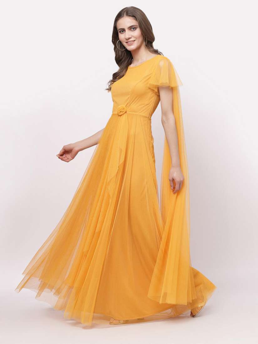 Buy Just Wow Flared Sleeve Maxi Dress Dresses for Women 21652064 Myntra
