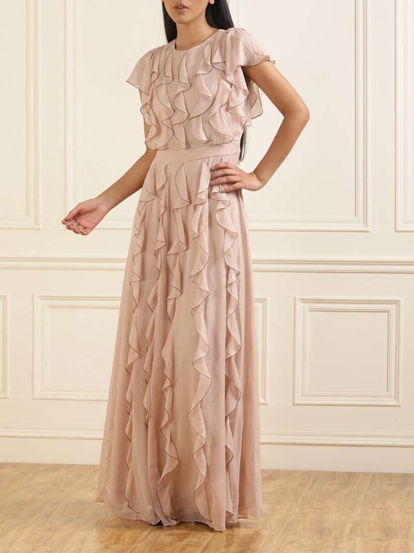 Buy Ted Baker Ruffled Flared Sleeves Maxi Dress Dresses for Women 21661356 Myntra