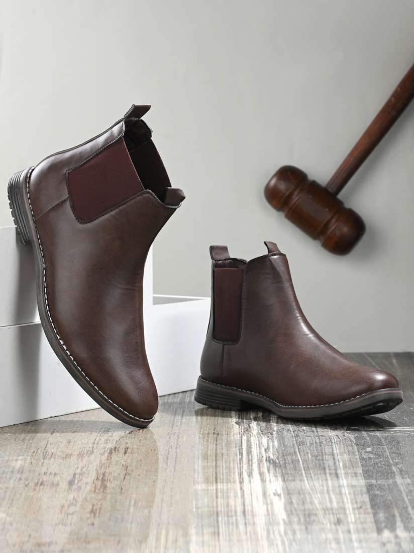 Buy San Frissco Men Leather Chelsea Boots Boots for Men 21665918 Myntra