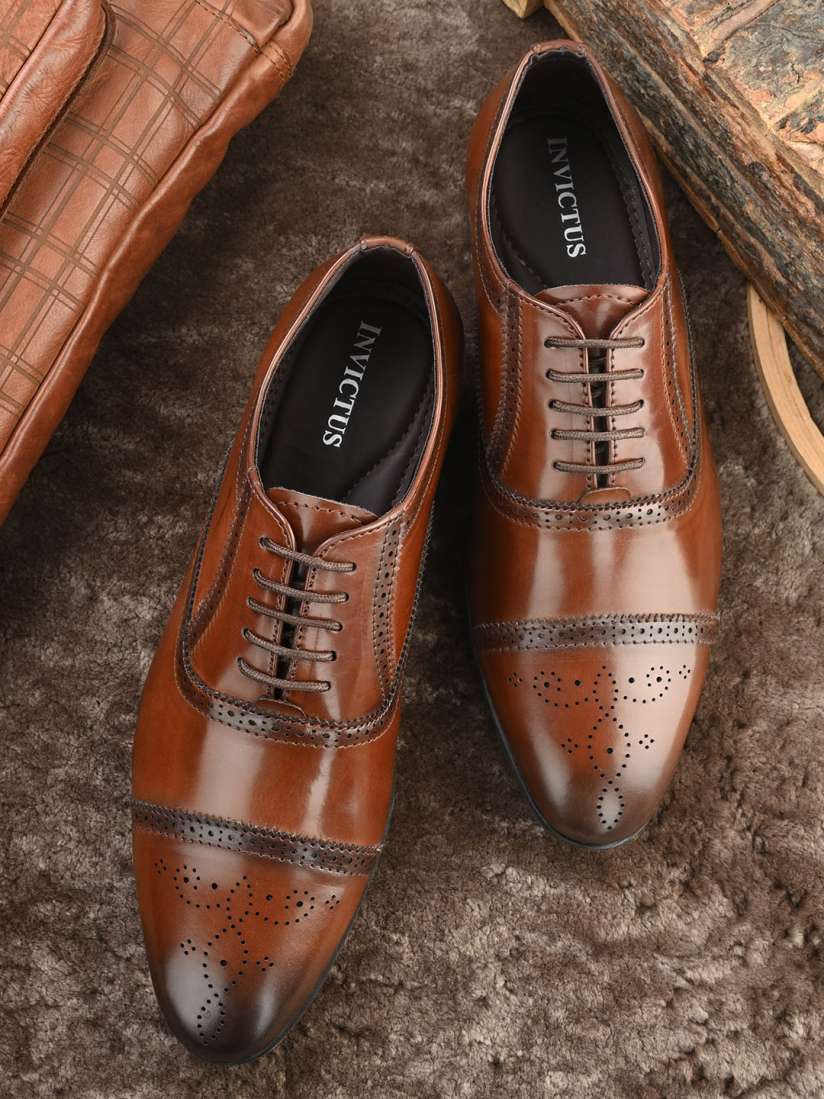 Buy INVICTUS Men Faux Leather Formal Oxfords Formal Shoes for Men 21666372 Myntra