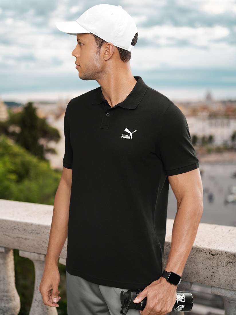 Buy Puma Polo Collar Regular Fit Pure Cotton T shirt Tshirts for Men 21668398 Myntra