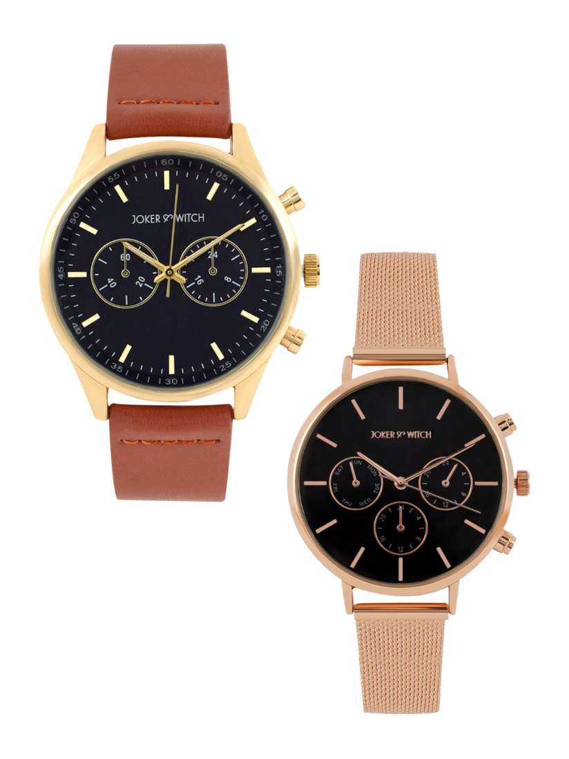 Buy JOKER WITCH Set Of 2 Couple Watch Gift Set JWCW355 Watch Gift Set for Unisex 21669104 Myntra