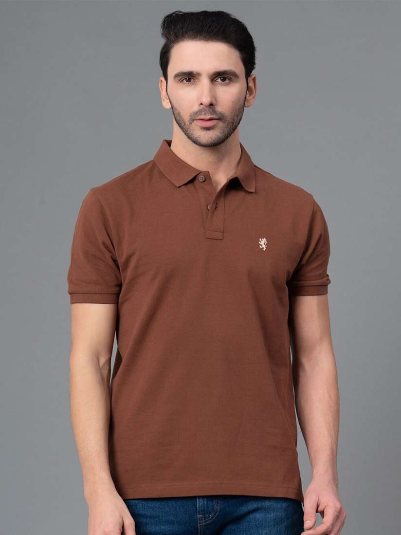 Buy Red Tape Men Polo Collar Pure Cotton T shirt Tshirts for Men 21669992 Myntra