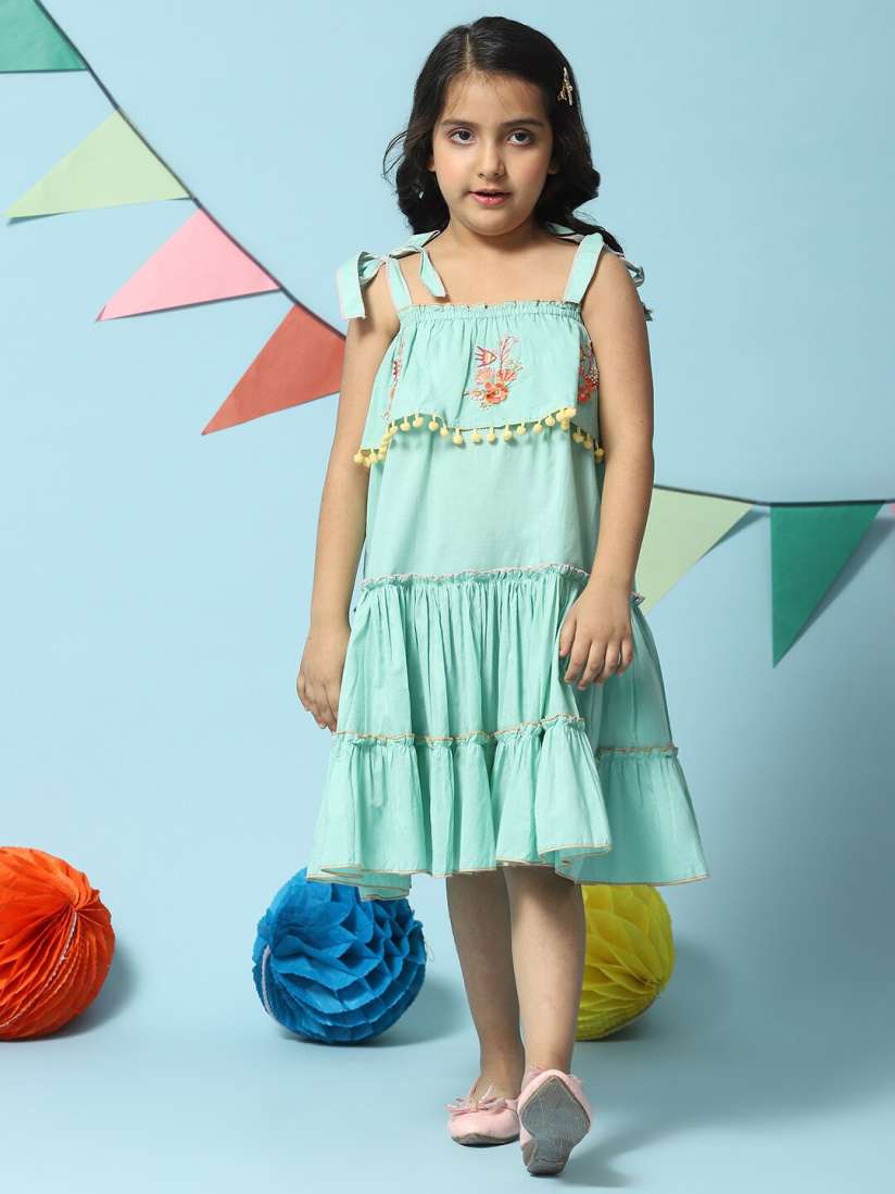 Buy Biba Girls A Line Cotton Dress Dresses for Girls 21680312 Myntra